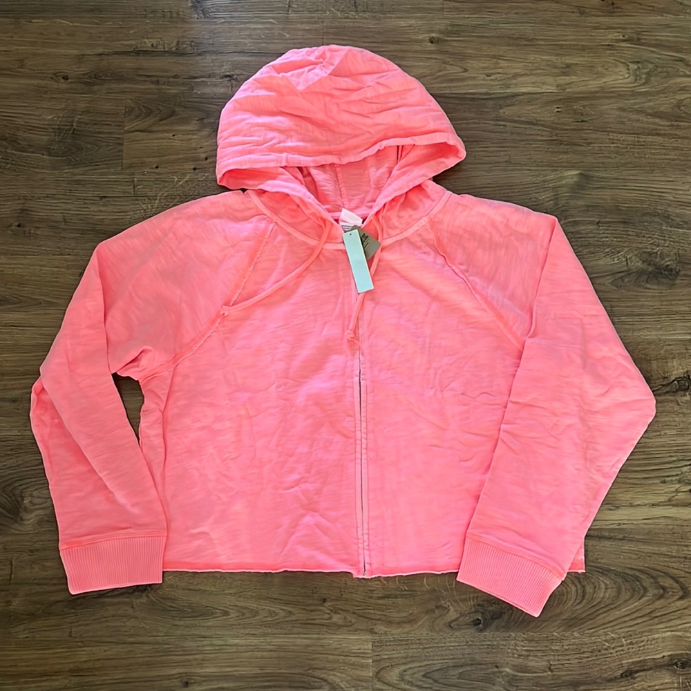 PINK Victoria’s Secret Summer Lounge Cotton Zip-Up Hoodie (L) FINAL SALE